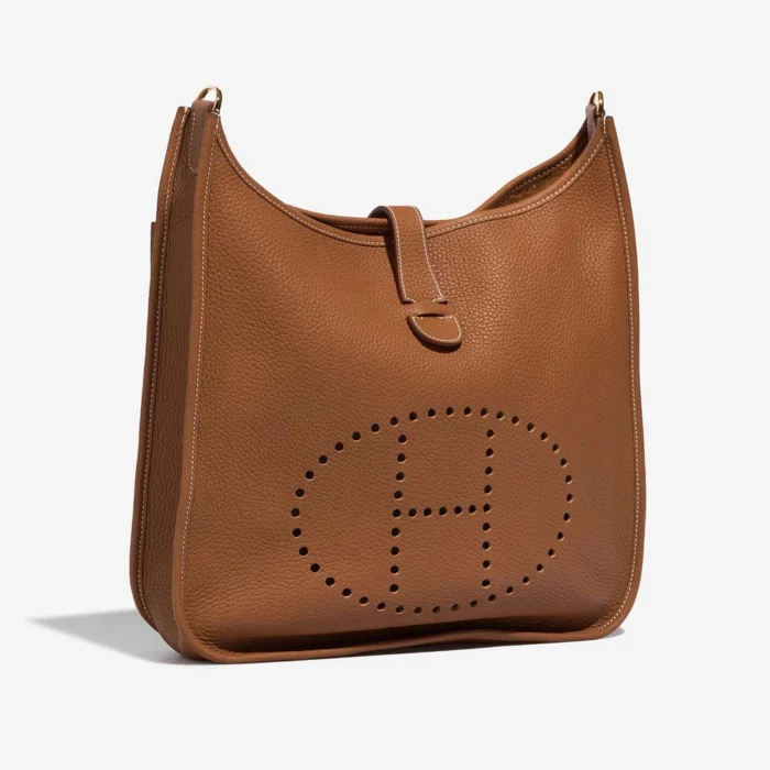 Hermès Replica Evelyne 33 Taurillon Clemence Gold GHW - DLF - Image 5