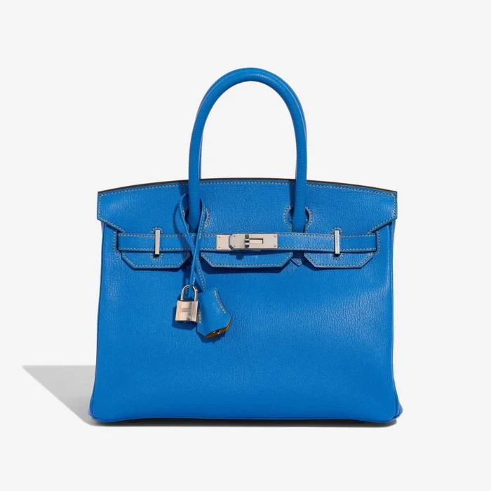 Hermès Replica HSS Birkin 30 Chevre Mysore Bleu Hydra/Jaune Ambre PHW - DLF