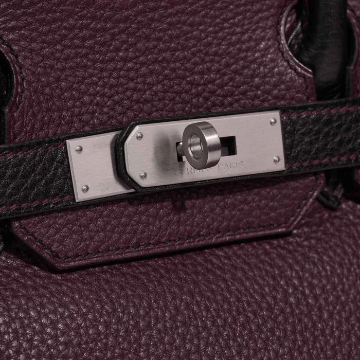 Hermès Replica HSS Birkin 30 Togo Prune/Black BPHW - DLF - Image 7