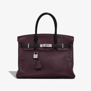 Hermès Replica HSS Birkin 30 Togo Prune/Black BPHW - DLF
