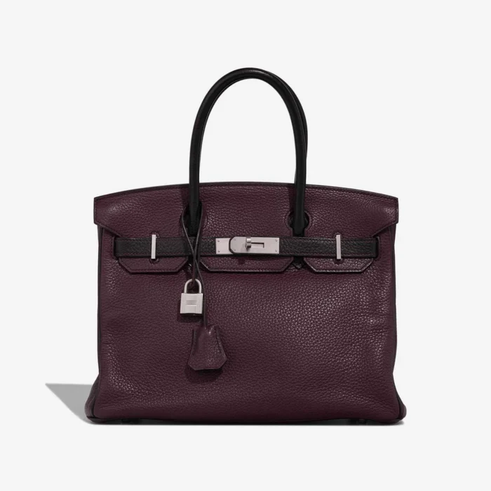Hermès Replica HSS Birkin 30 Togo Prune/Black BPHW - DLF