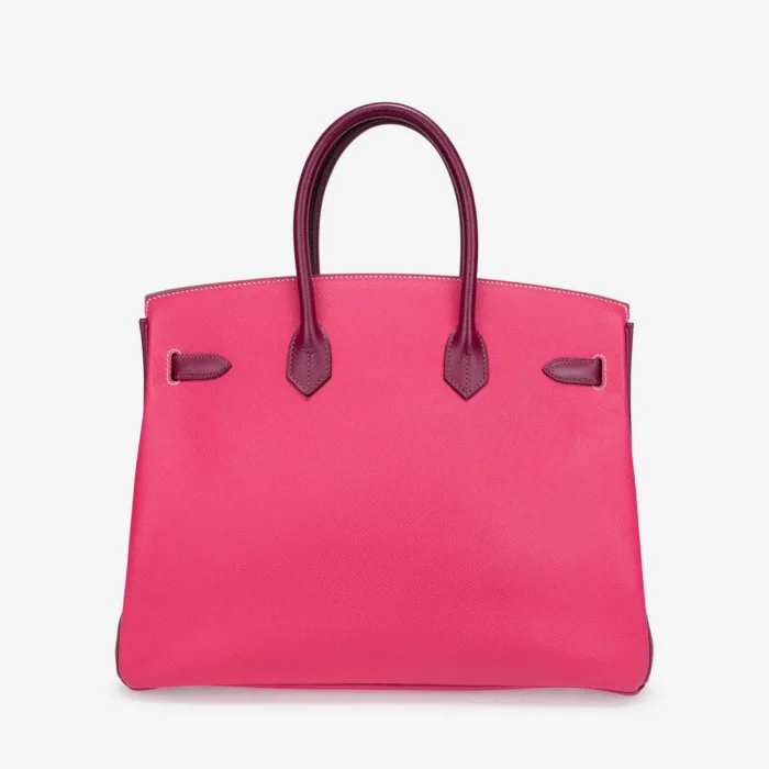 Hermès Replica HSS Birkin 35 Epsom Rose Tyrien/Tosca PHW - Replica Handbags - Image 2