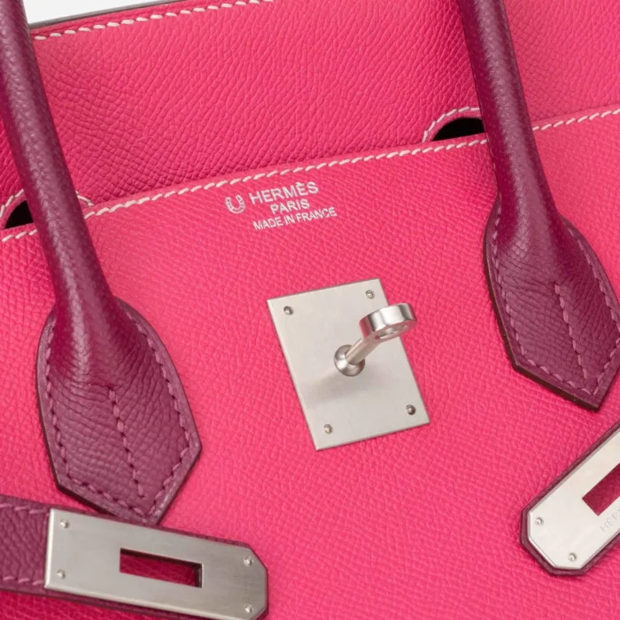 Hermès Replica HSS Birkin 35 Epsom Rose Tyrien/Tosca PHW - Replica Handbags - Image 6