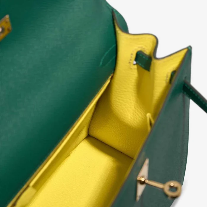 Hermès Replica HSS Kelly 25 Epsom Vert Jade/Jaune Citron PBHW - DLF - Image 5