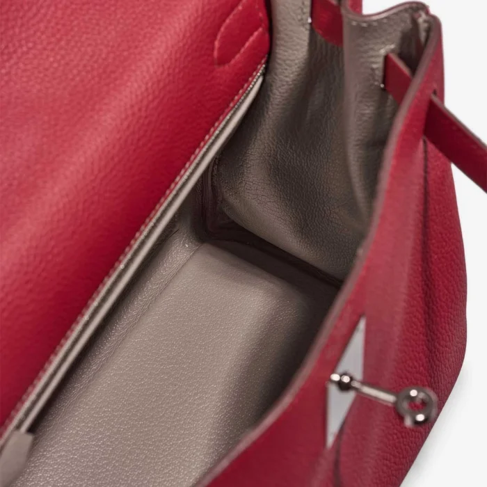 Hermès Replica HSS Kelly 28 Togo Rouge Grenat/Gris Asphalt GHW - DLF - Image 4