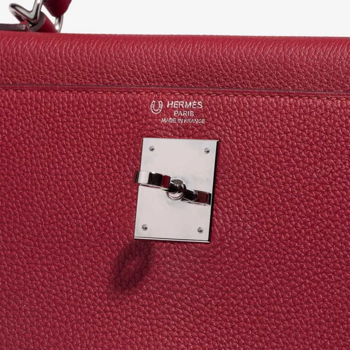 Hermès Replica HSS Kelly 28 Togo Rouge Grenat/Gris Asphalt GHW - DLF - Image 5