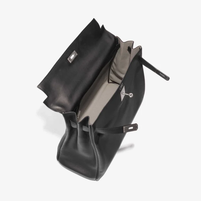 Hermès Replica HSS Kelly 35 Swift Black/Gris Mouette PHW - DLF - Image 5