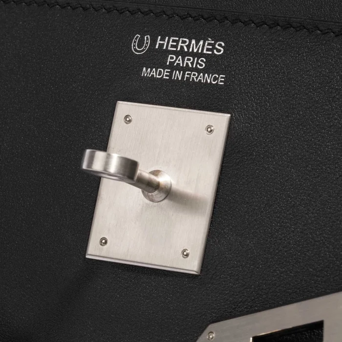 Hermès Replica HSS Kelly 35 Swift Black/Gris Mouette PHW - DLF - Image 6