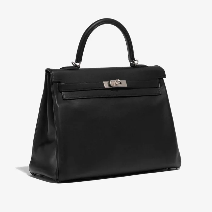 Hermès Replica HSS Kelly 35 Swift Black/Gris Mouette PHW - DLF - Image 4