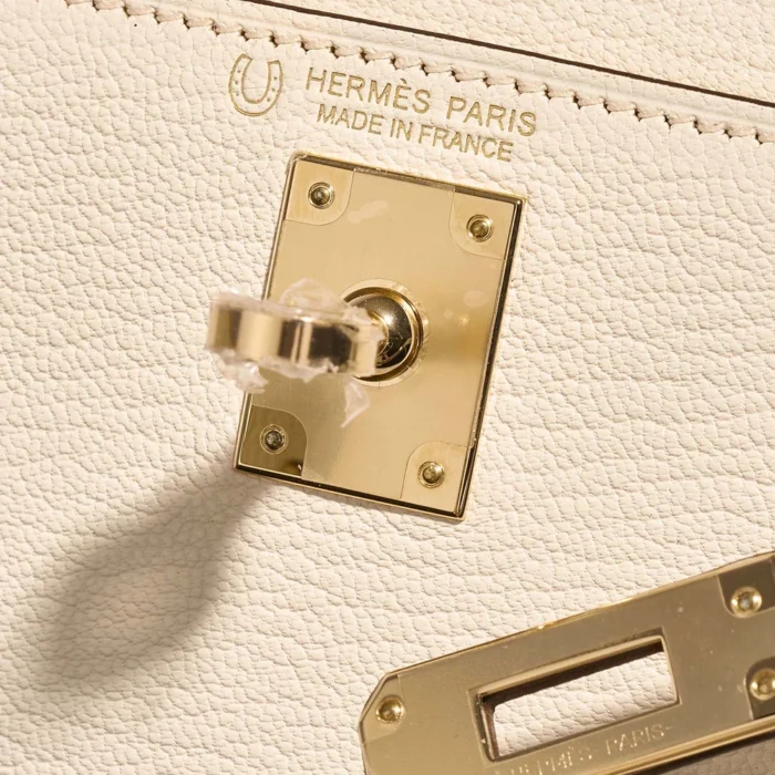 Hermès Replica HSS Mini Kelly Chevre Mysore Nata/Gris Perle PBHW - DLF - Image 5