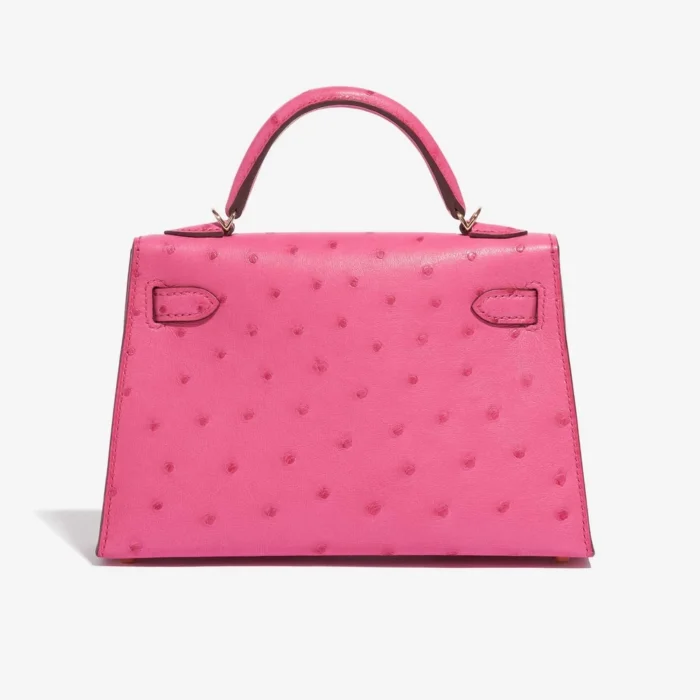 Hermès Replica HSS Mini Kelly Ostrich Rose Fuchsia/Gold GHW - DLF - Image 2