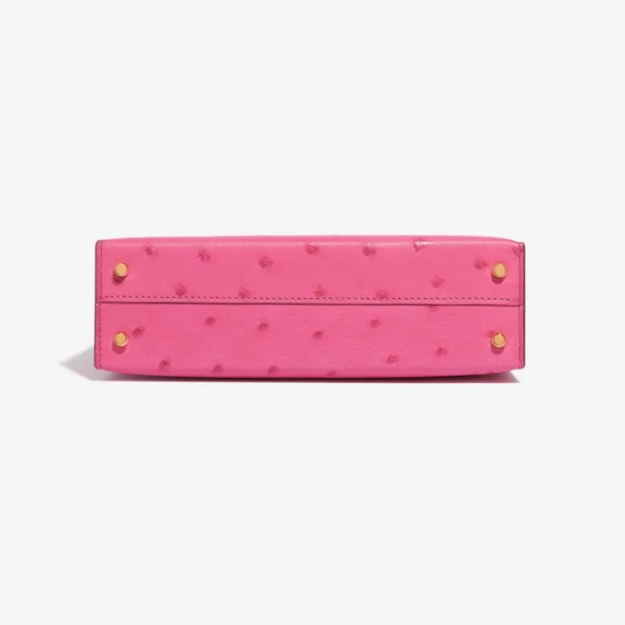 Hermès Replica HSS Mini Kelly Ostrich Rose Fuchsia/Gold GHW - DLF - Image 3