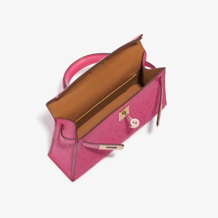 Hermès Replica HSS Mini Kelly Ostrich Rose Fuchsia/Gold GHW - DLF - Image 5