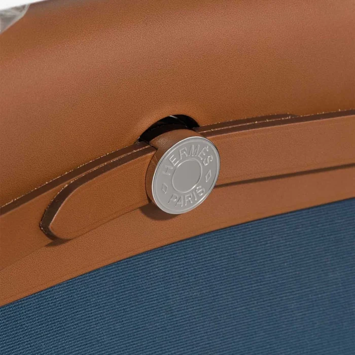 Hermès Replica Herbag 31 Retourne Toile/Vache Hunter Bleu Tempete PHW - DLF - Image 6