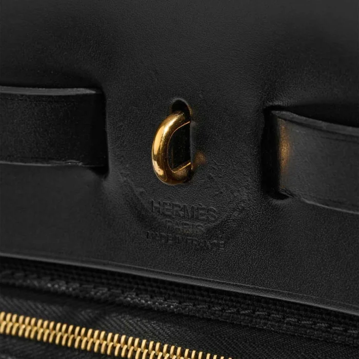 Hermès Replica Herbag 31 Toile Militaire/Vache Hunter Black GHW - DLF - Image 7