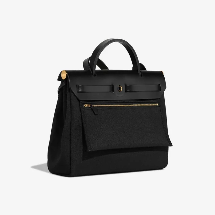 Hermès Replica Herbag 31 Toile Militaire/Vache Hunter Black GHW - DLF - Image 5