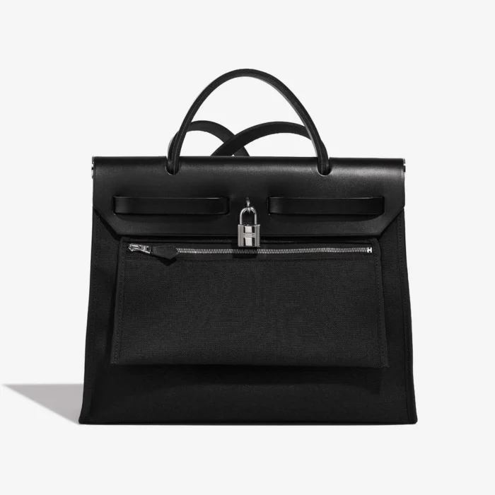 Hermès Replica Herbag 31 Toile/Vache Hunter Black PHW - DLF - Image 3