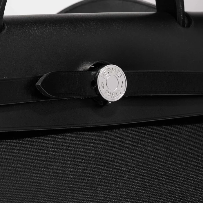 Hermès Replica Herbag 31 Toile/Vache Hunter Black PHW - DLF - Image 6