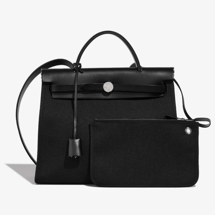 Hermès Replica Herbag 31 Toile/Vache Hunter Black PHW – DLF