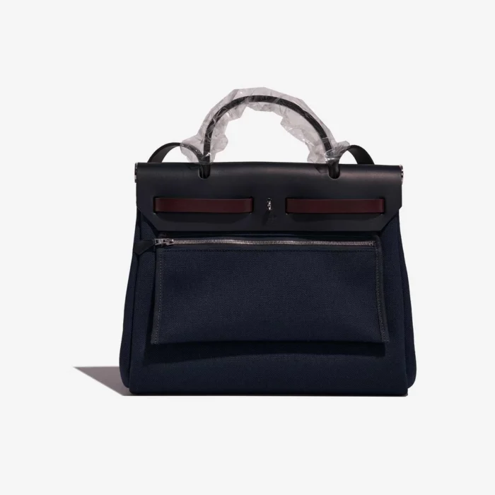 Hermès Replica Herbag 31 Toile/Vache Hunter Blue Indigo/Blue Marine/Black/Rouge Sellier PHW - DLF - Image 3