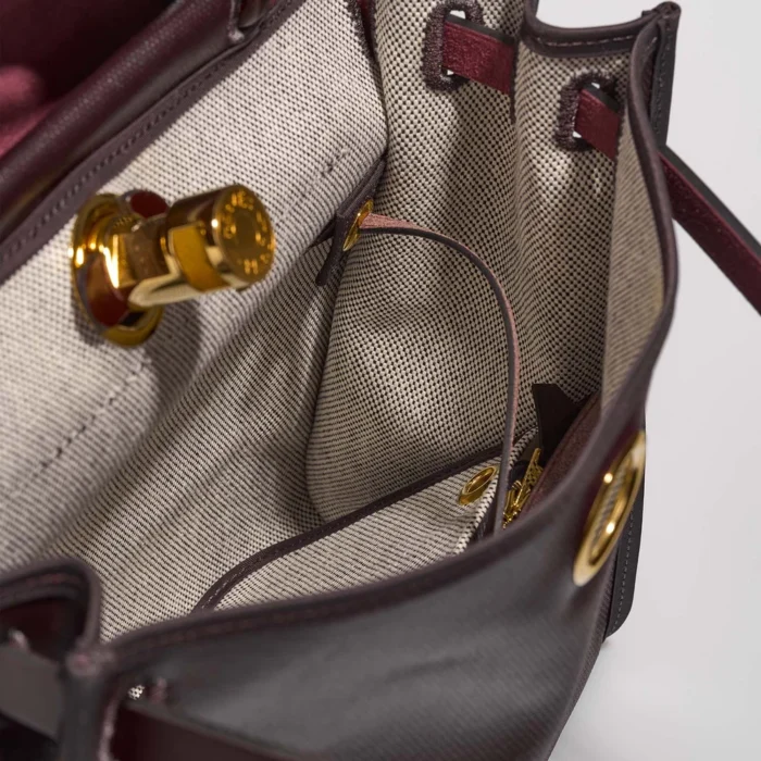 Hermès Replica Herbag 31 Toile/Vache Hunter Cassis/Ecru/Black/Rouge Sellier GHW - DLF - Image 6