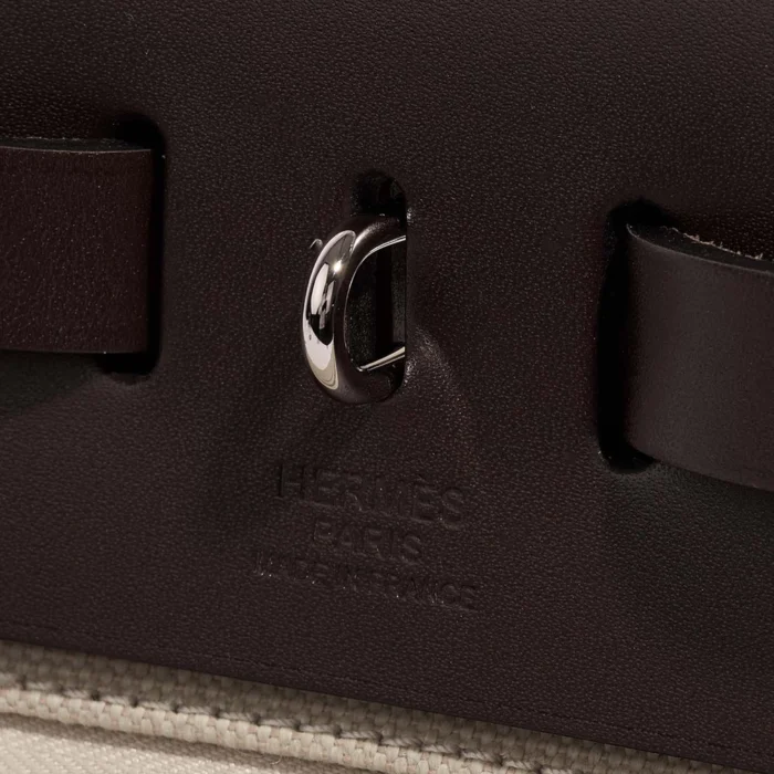 Hermès Replica Herbag 31 Vache Hunter/Toile Beton/Ebene/Nata PHW - DLF - Image 2