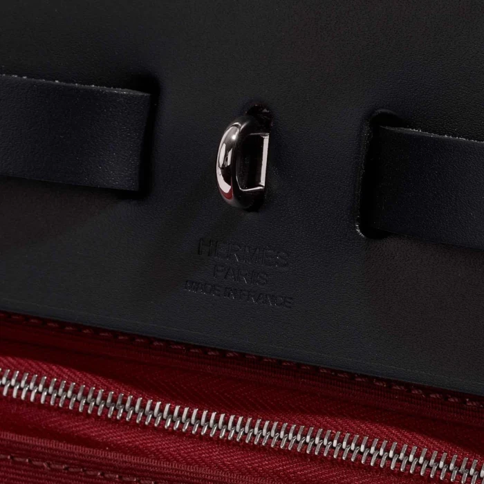 Hermès Replica Herbag 31 Vache Hunter/Toile Bubblegum/Rubis/Blue Indigo PHW - DLF - Image 2