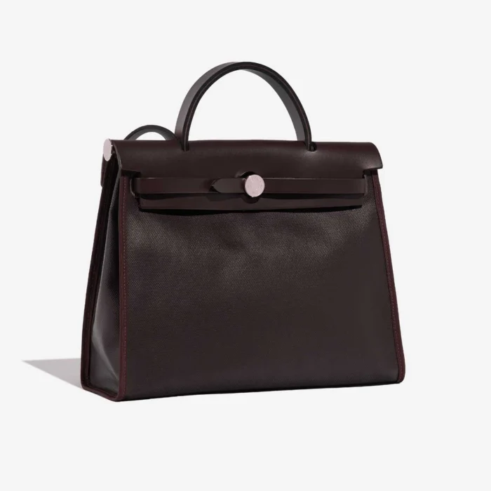 Hermès Replica Herbag 31 Vache Hunter/Toile Ebene/Ecru/Black PHW - DLF - Image 5