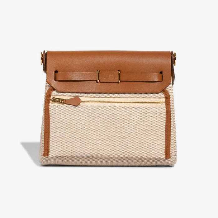 Hermès Replica Herbag Mini Vache Hunter/Toile H Beige/Fauve/Ecru GHW - DLF - Image 2