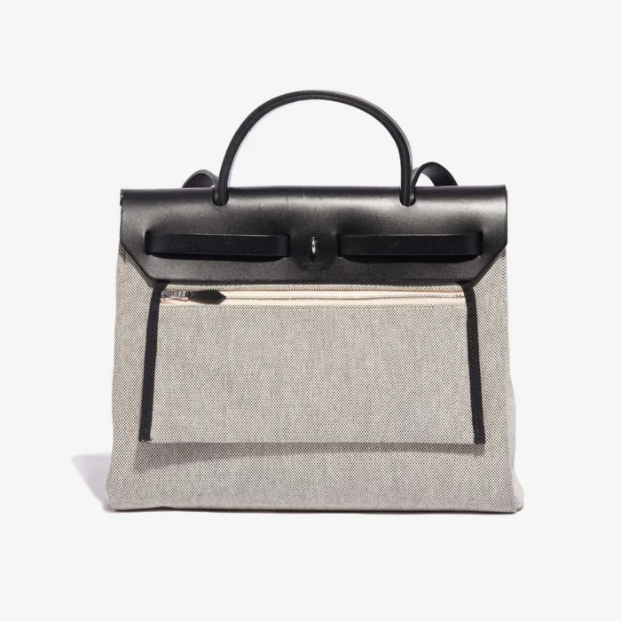 Hermès Replica Herbag Pegase Edition 31 Vache Hunter/Toile Black/Ecru PHW - DLF - Image 3