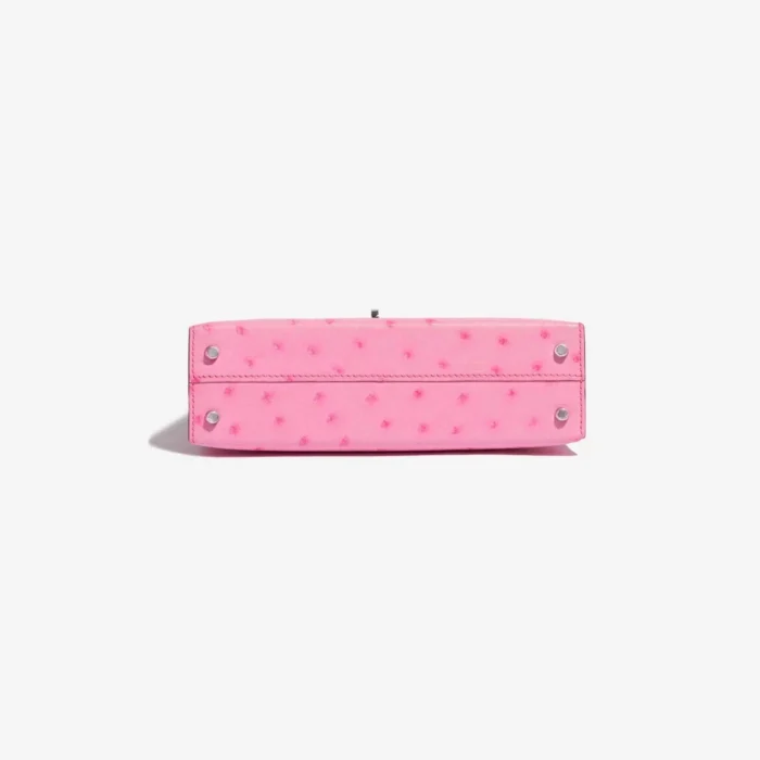 Hermès Replica Hermes Mini Kelly 5P Bubblegum Ostrich PHW - DLF - Image 3