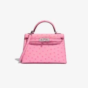 Hermès Replica Hermes Mini Kelly 5P Bubblegum Ostrich PHW | DLF