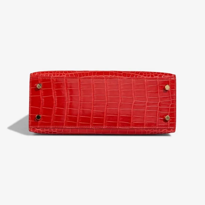 Hermès Replica Kelly 25 Alligator Mississippiensis Rouge de Coeur PHW - DLF - Image 3