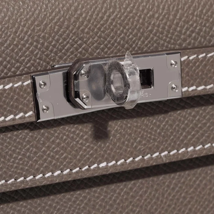 Hermès Replica Kelly 25 Epsom Etoupe PHW - DLF - Image 6