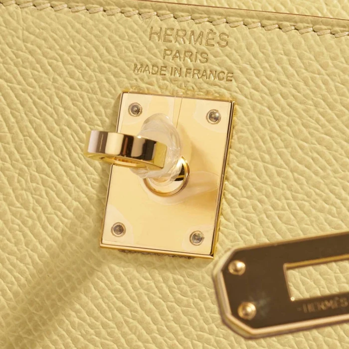 Hermès Replica Kelly 25 Epsom Jaune Poussin GHW - DLF - Image 6