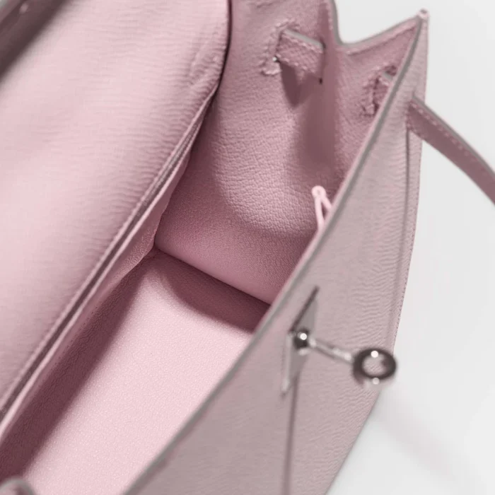 Hermès Replica Kelly 25 Epsom Mauve Pale PHW - DLF - Image 5