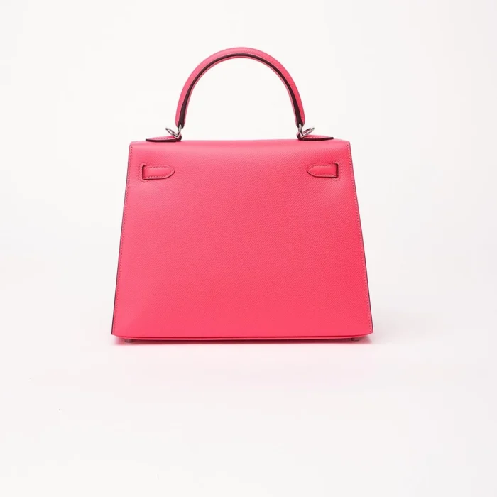 Hermès Replica Kelly 25 Epsom Rose Azalee PHW - Replica Handbags - Image 2