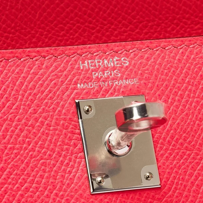Hermès Replica Kelly 25 Epsom Rose Azalee PHW - Replica Handbags - Image 6
