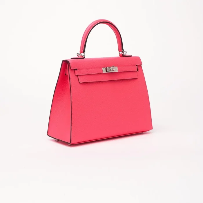 Hermès Replica Kelly 25 Epsom Rose Azalee PHW - Replica Handbags - Image 4