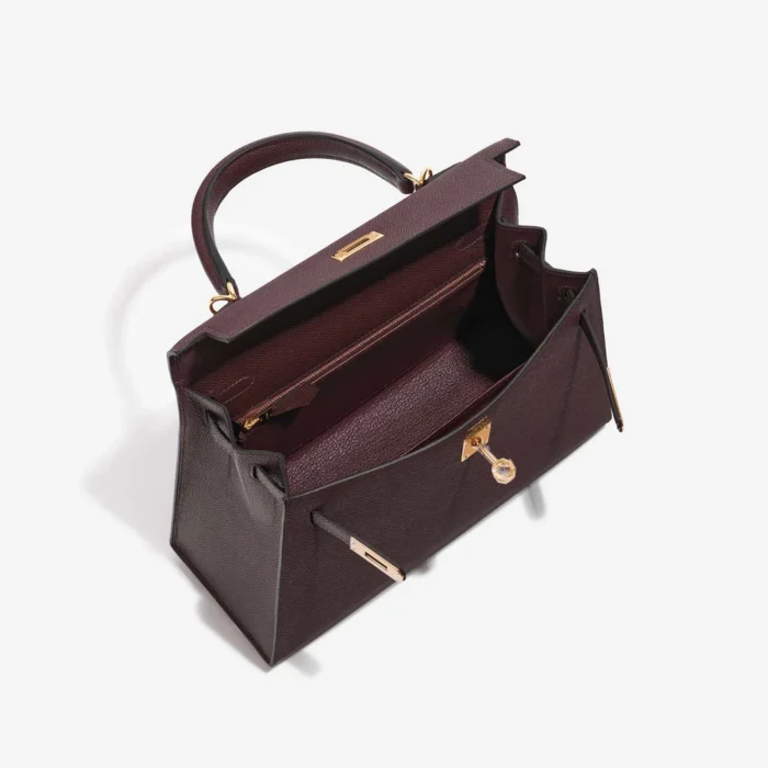 Hermès Replica Kelly 25 Epsom Rouge Sellier GHW - DLF - Image 5