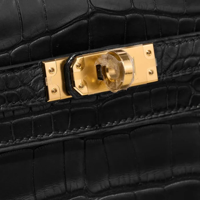High-End Hermès Inspired Kelly 28 Togo Bleu Paon GHW - Direct Luxury Fashion - Image 7