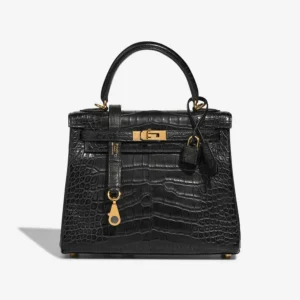 Hermès Replica Kelly 25 Matte Alligator Black GHW - DLF