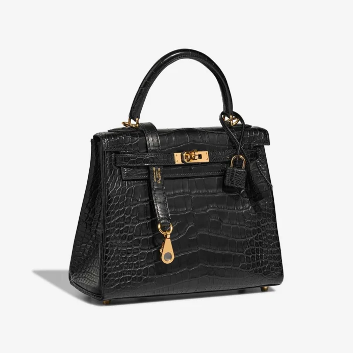 Hermès Replica Kelly 25 Matte Alligator Black GHW - DLF - Image 4