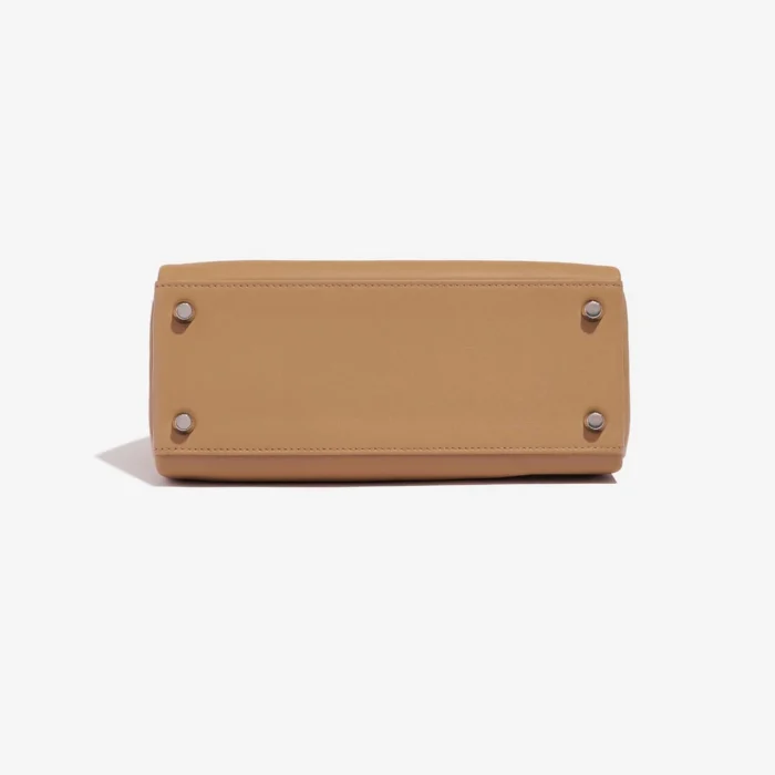 Hermès Replica Kelly 25 Swift Colormatic Chai/Mauve/Bleu Brume/Jaune de Naples PHW - DLF - Image 3