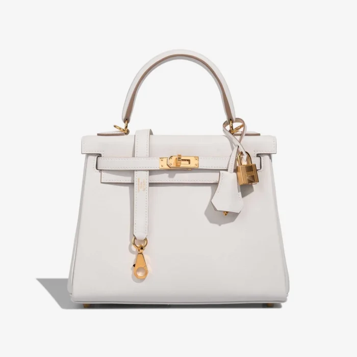 Hermès Replica Kelly 25 Swift Gris Pale GHW - DLF