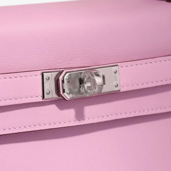 Hermès Replica Kelly 25 Swift Mauve Sylvestre PHW - DLF - Image 7