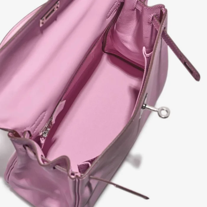 Hermès Replica Kelly 25 Swift Mauve Sylvestre PHW - DLF - Image 5