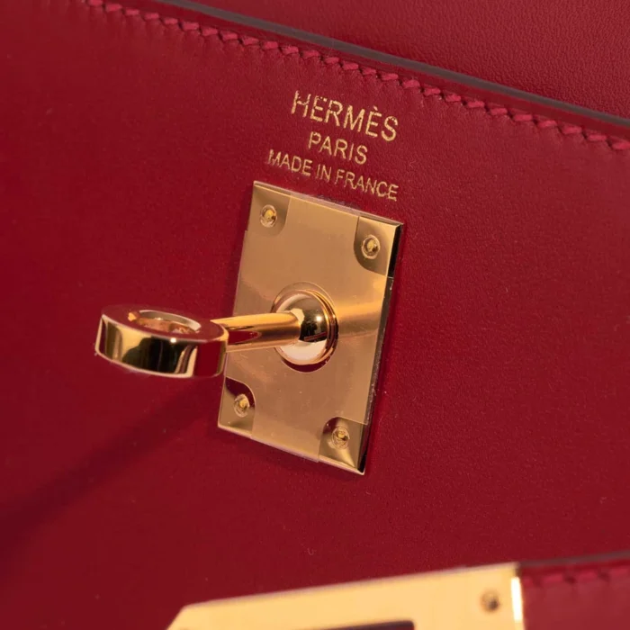 Hermès Replica Kelly 25 Tadelakt Rouge Vif GHW - DLF - Image 5