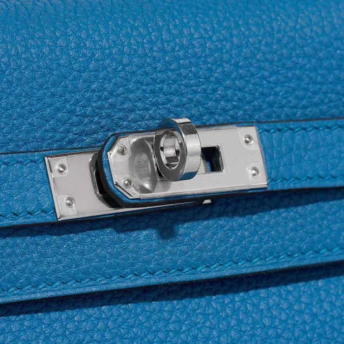 Hermès Replica Kelly 25 Togo Bleu Zanzibar PHW - DLF - Image 7