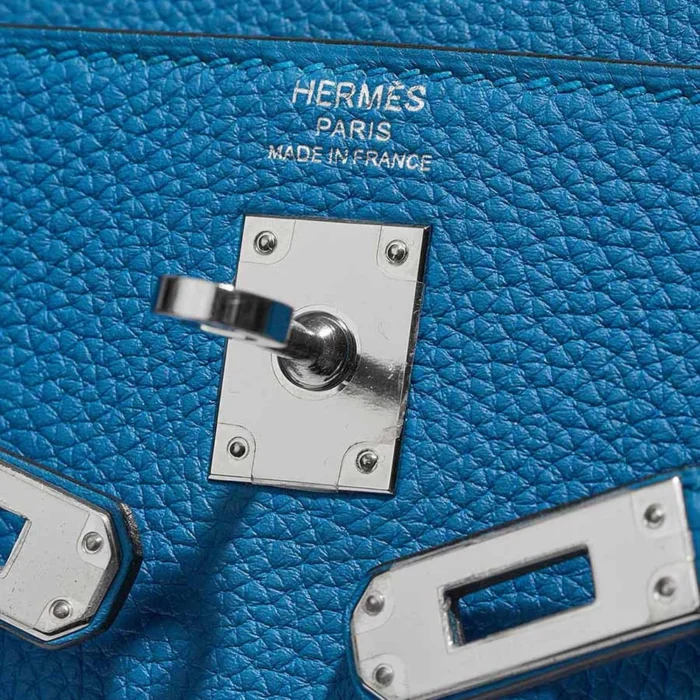 Hermès Replica Kelly 25 Togo Bleu Zanzibar PHW - DLF - Image 6